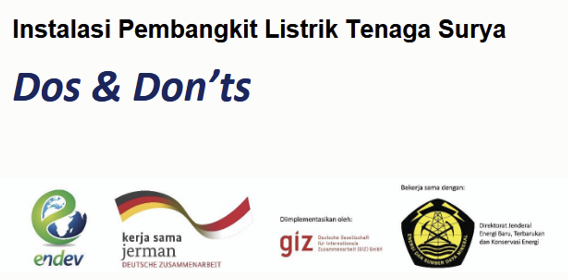 Instalasi Pembangkit Listrik Tenaga Surya Dos & Don'ts